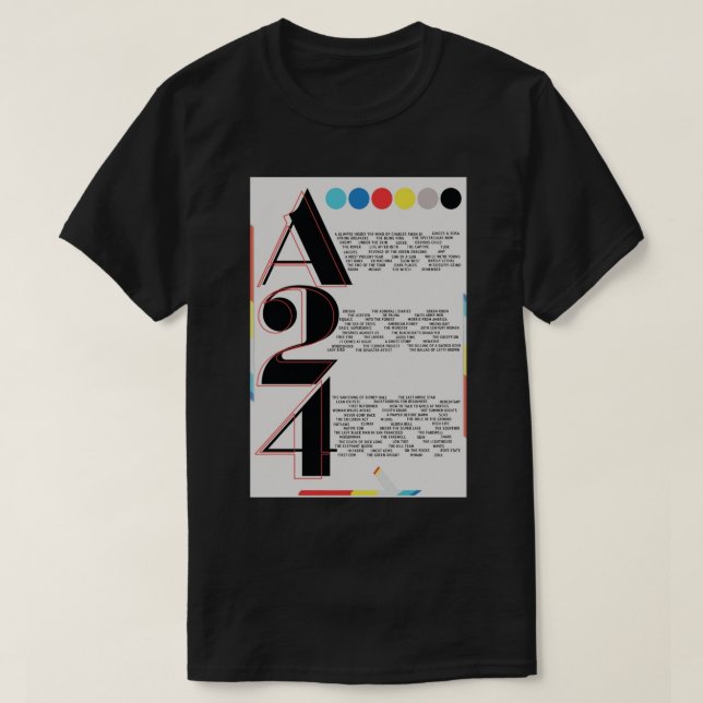 T-shirt Poster de l'affiche du film A24 (Design devant)