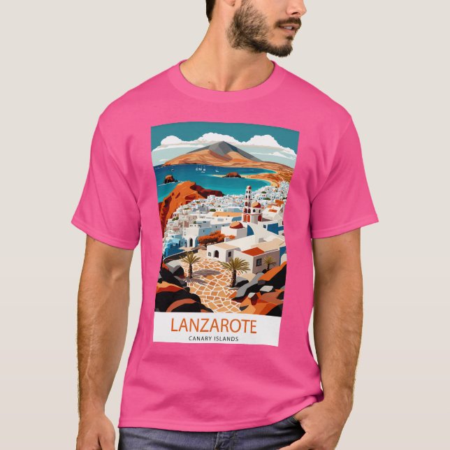 T-shirt Poster de Lanzarote Espagne Voyage (Devant)