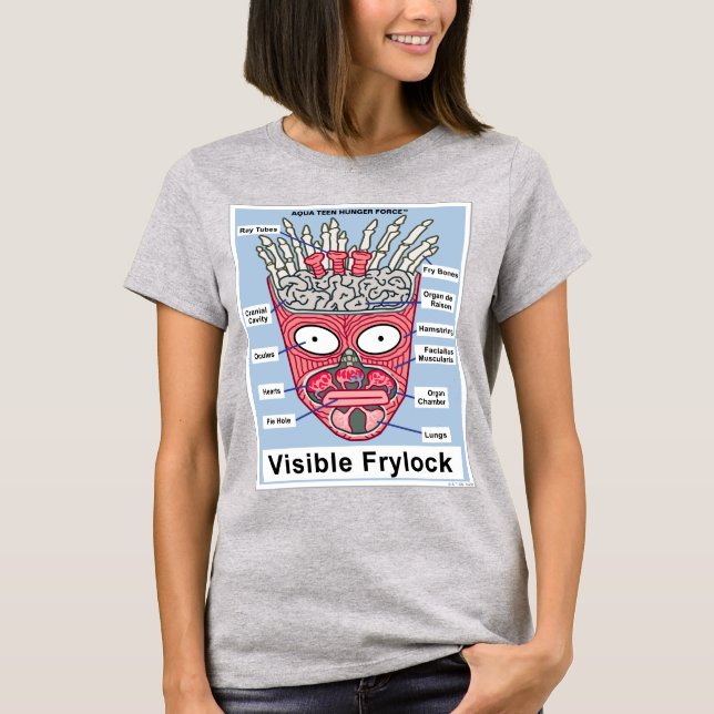 T-shirt Poster de l'Aqua Ado Hunger Force Visible Frylock (Devant)