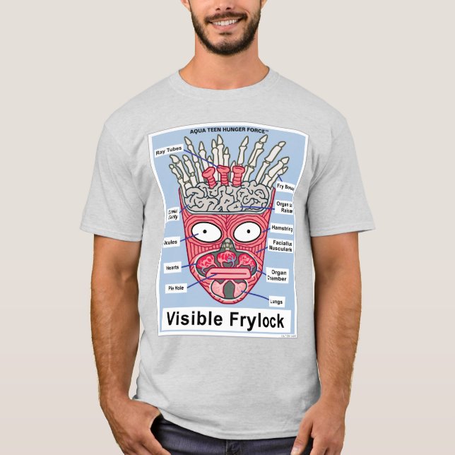 T-shirt Poster de l'Aqua Ado Hunger Force Visible Frylock (Devant)