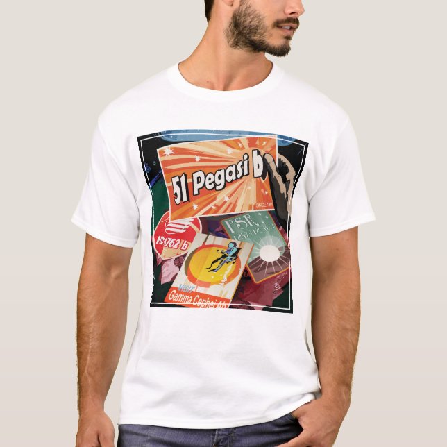 T-shirt Poster de l'espace rétro - Exoplanet Discovery 51  (Devant)