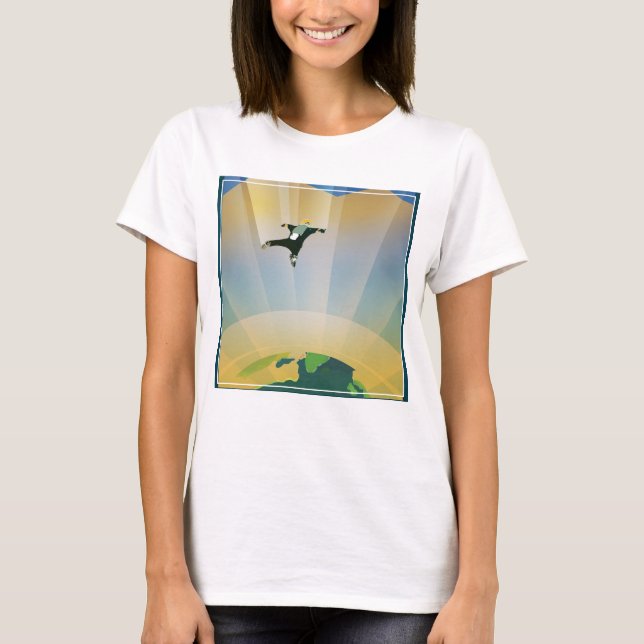 T-shirt Poster De L'Espace Rétro-La Gravité D'Une Super Te (Devant)