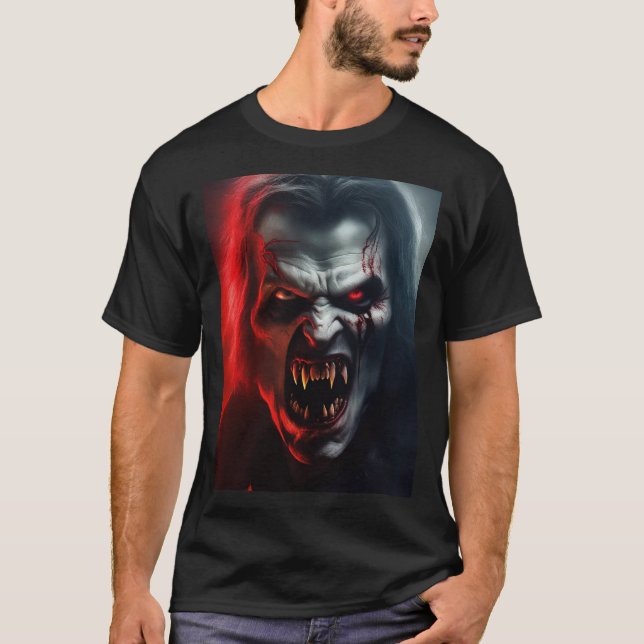 T-shirt Poster de l'homme costumé en halloween pour adulte (Devant)
