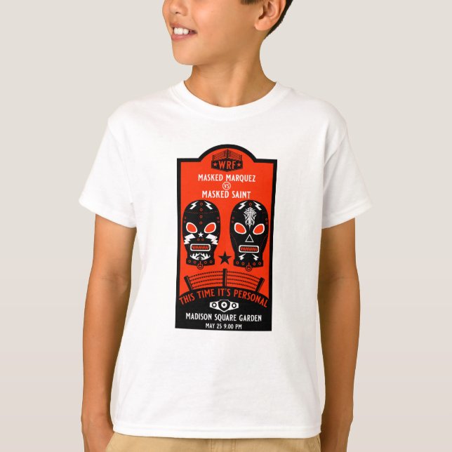 T-shirt Poster de lutte Vintage rétro (Devant)