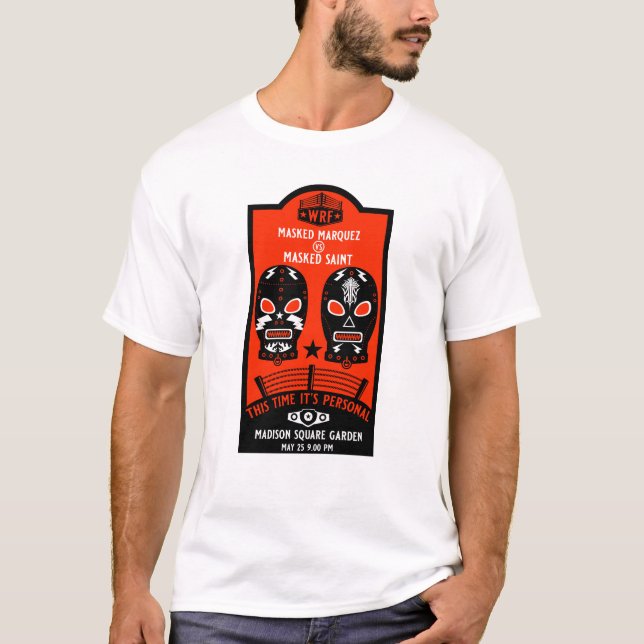 T-shirt Poster de lutte Vintage rétro (Devant)