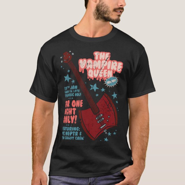 T-shirt Poster de musique Vampire Queen (Devant)