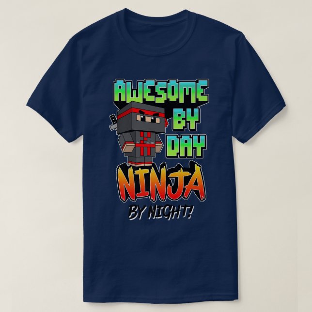 T-shirt Poster De Nuit De Ninja Branché1221 (Design devant)
