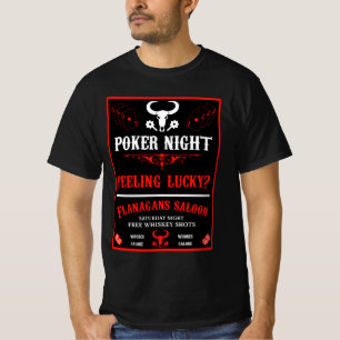 T-shirt Poster de nuit de Poker vintage