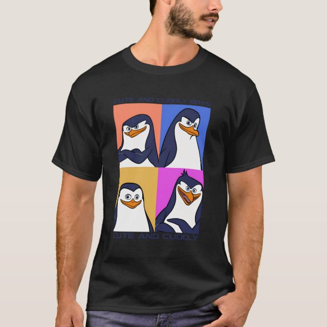 T-shirt Poster De Pingouins Malgaches Et Croustillant (Devant)