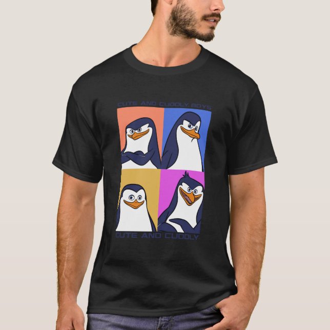 T-shirt Poster De Pingouins Malgaches Et Croustillant (Devant)