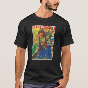 T-shirt Poster De Propagande En Sus Puestos 2ème guerre mo