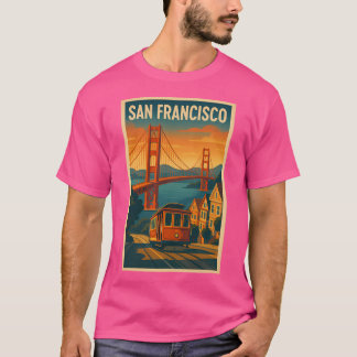 T-shirt Poster de San Francisco Retro