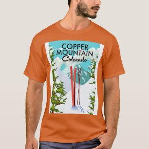 T-shirt poster de ski de Copper Mountain Colorado