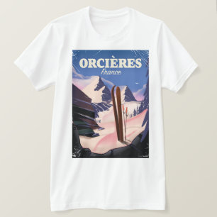 T-shirt poster de ski ORCIÈRES france