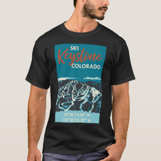 T-shirt Poster de ski Vintage de Keystone Mountain