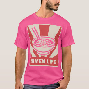 T-shirt Poster de style japonais rétro Ramen Life