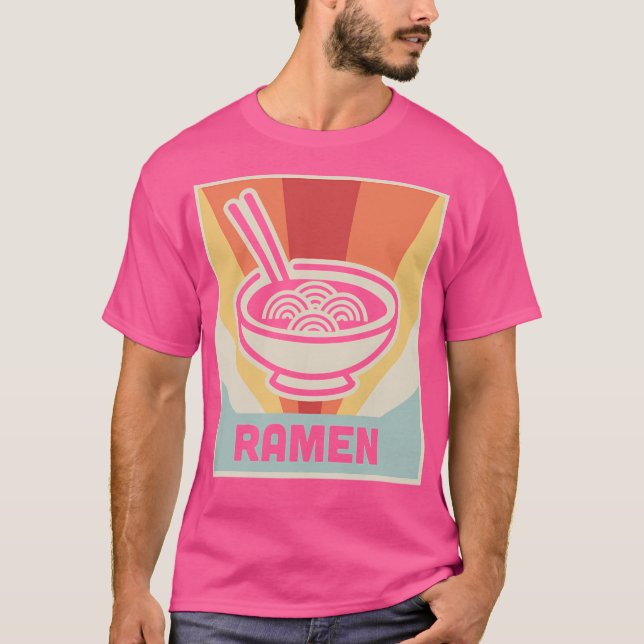 T-shirt Poster de style vintage Ramen (Devant)
