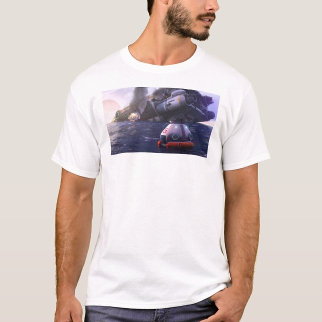 T-shirt Poster de Subnautica Escape Pod (Devant)