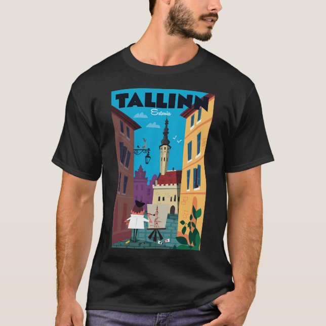 T-shirt Poster de Tallinn (Devant)