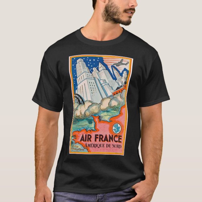 T-shirt poster de voyage Art déco (Devant)