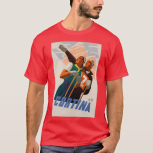 T-shirt poster de voyage de Cortina