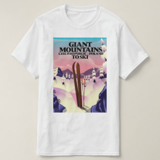 T-shirt Poster de voyage de Giant Mountains Pologne.