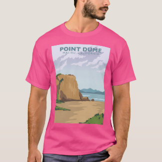 T-shirt Poster de voyage de Point Dume Malibu Actif