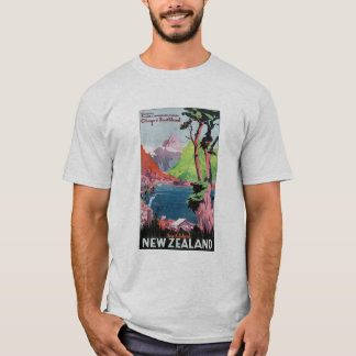 T-shirt Poster de voyage de South Island Nouvelle-Zélande