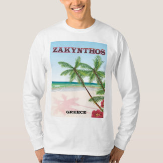 T-shirt poster de voyage de Zakynthos Grèce