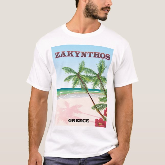 T-shirt poster de voyage de Zakynthos Grèce (Devant)