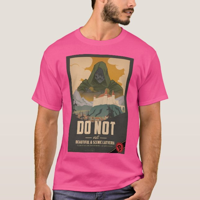 T-shirt Poster de voyage du Dr Doom Psa (Devant)