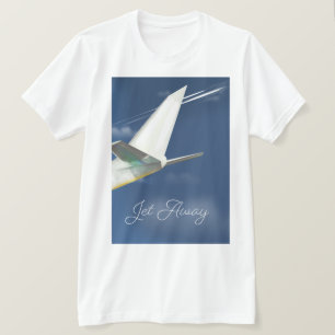 T-shirt Poster de voyage Jet Away.