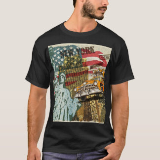 T-shirt Poster de voyage new-yorkais vintage.