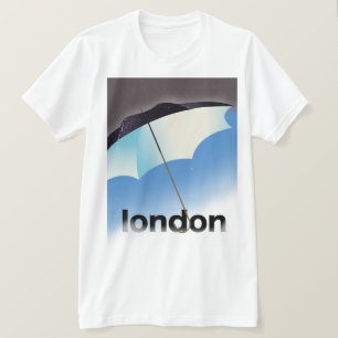 T-shirt Poster de voyage parapluie de Londres