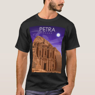 T-shirt Poster de voyage Petra Jordan Vintage minimal à Ni