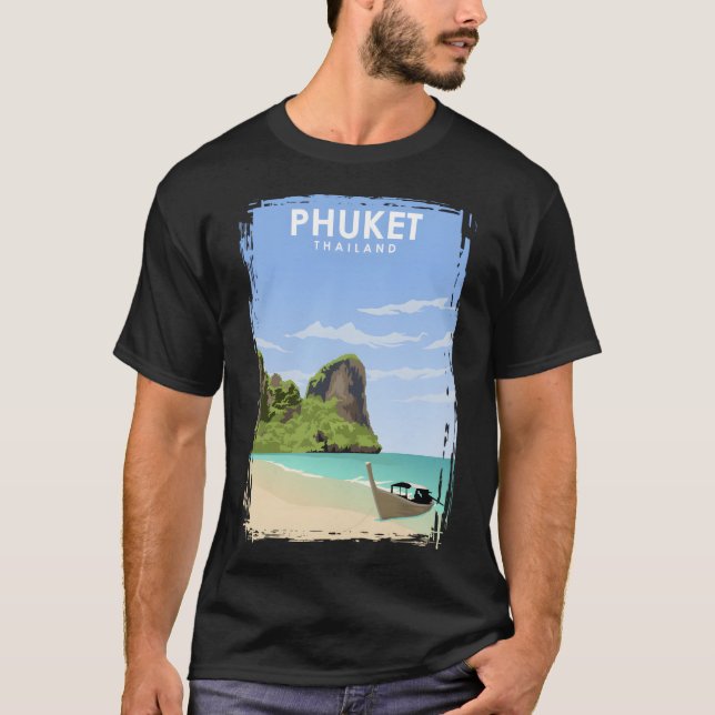 T-shirt Poster de voyage Phuket Thaïlande (Devant)