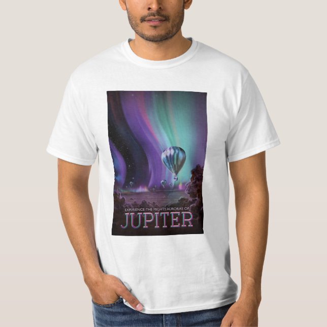 T-shirt Poster de voyage spatial Jupiter (Devant)