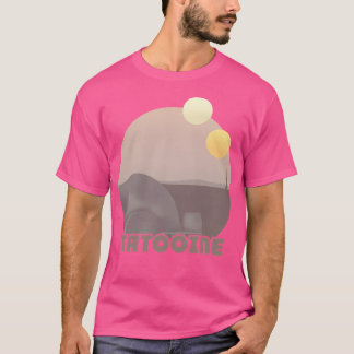 T-shirt Poster de voyage Tatooine Retro
