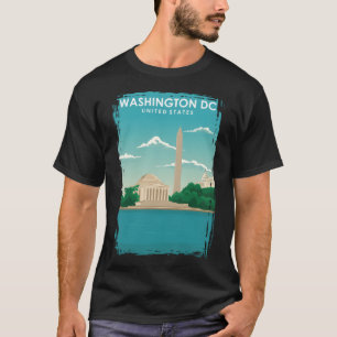 T-shirt Poster de voyage Vintage de Washington DC
