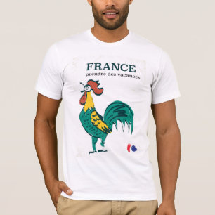 T-shirt Poster de voyage vintage du coq en France