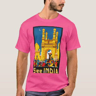 T-shirt Poster de voyage vintage Hyderabad India