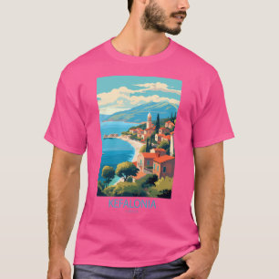 T-shirt Poster De Voyage vintage Minimal Rétro De Kefaloni