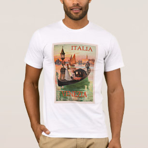 T-shirt poster de voyage vintage Venise Italie