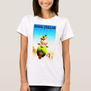 T-shirt Poster de voyage Viva Italia Vintage Retro