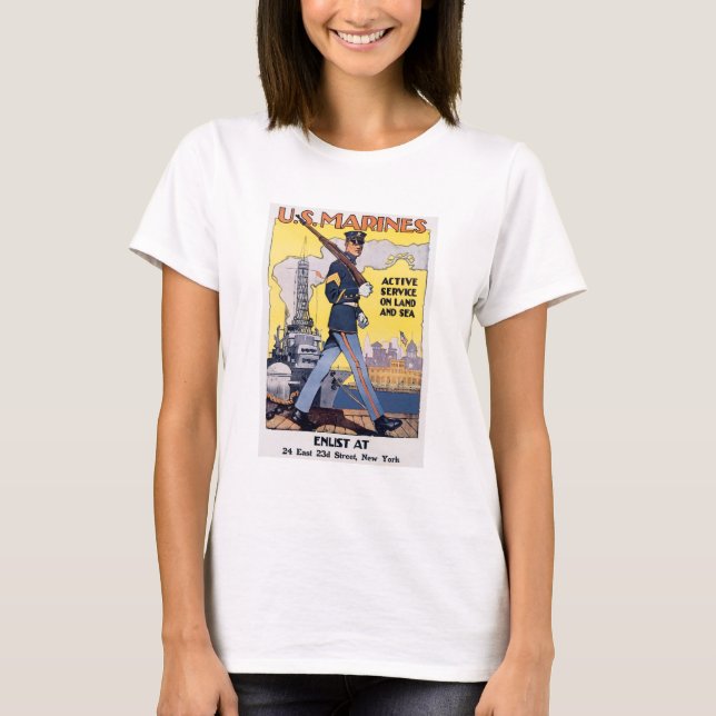 T-shirt Poster des Marines US World War I (Devant)