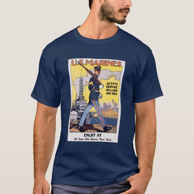 T-shirt Poster des Marines US World War I (Devant)