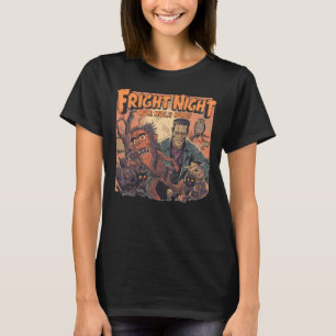 T-shirt Poster d'horreur nocturne - Retro Werewolf et Mo