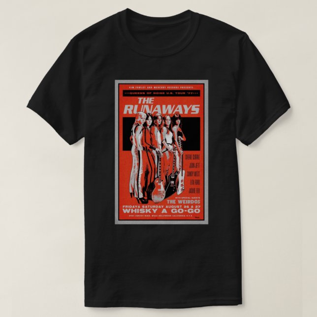 T-shirt Poster du Concert Runaways (Design devant)