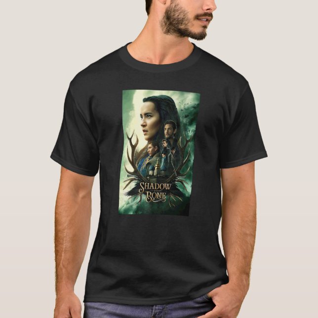 T-shirt Poster du groupe Shadow And Bone Antler (Devant)