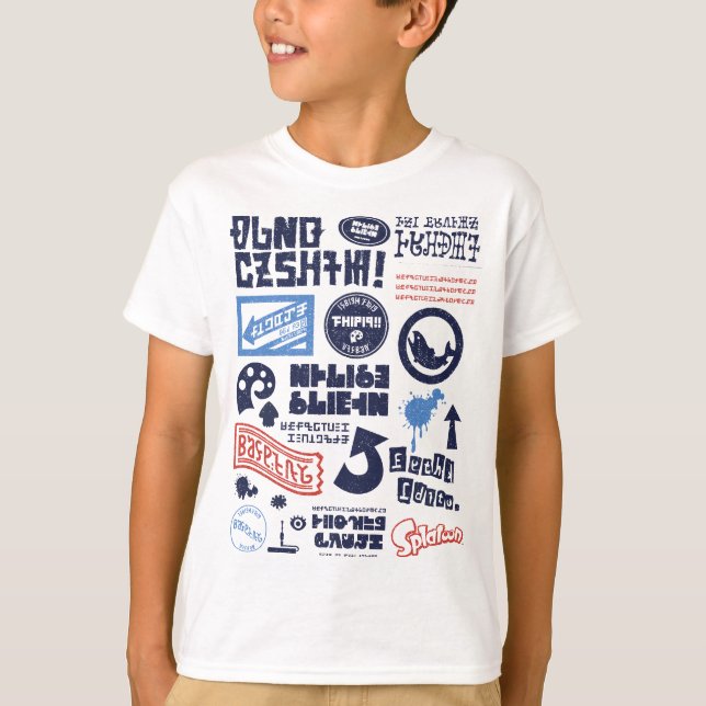 T-shirt Poster du logo de Splatoon Kanji (Devant)
